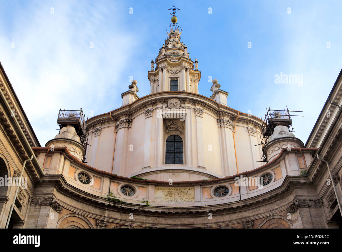 Sant'Ivo alla Sapienza Church (1660), Rome, Italie Banque D'Images