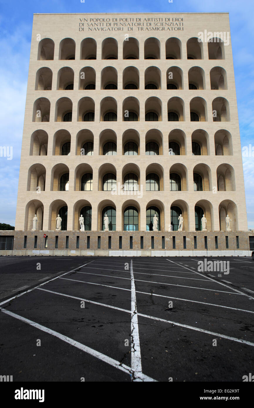 Colosseo Quadrato, EUR, Rome, Italie Banque D'Images