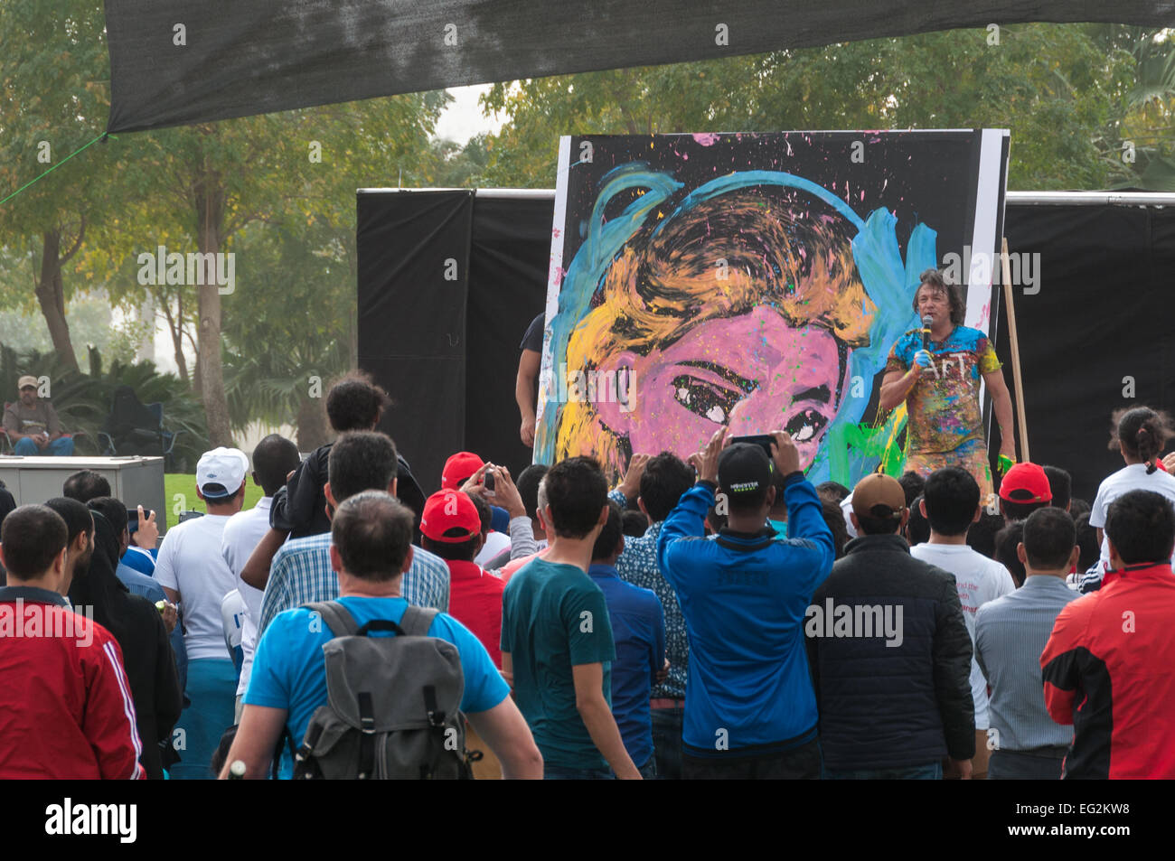 Speed Painting avec Jean François, MIA Park, Doha, Qatar Banque D'Images