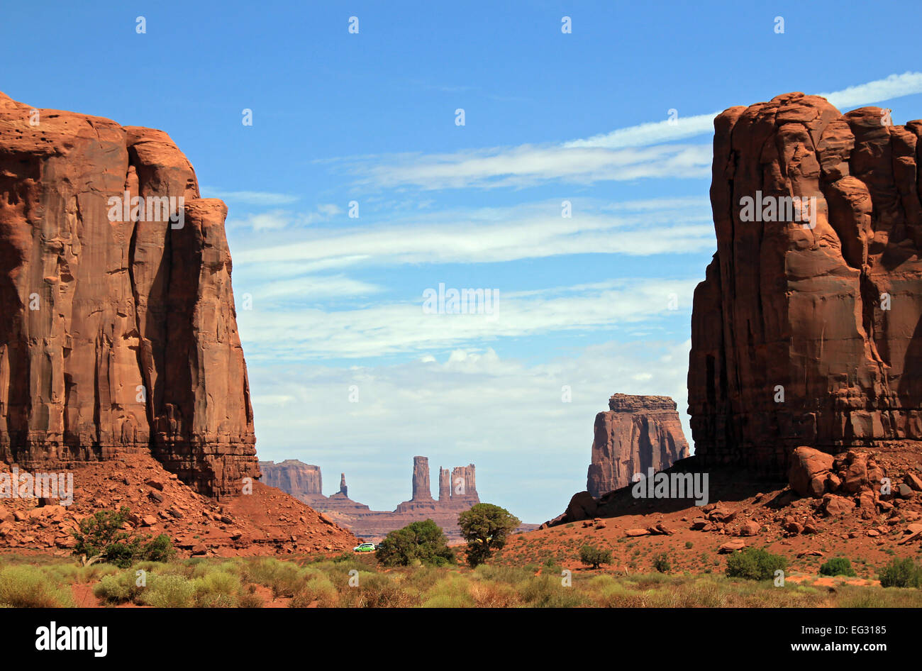 Vue panoramique sur Monument Valley, Utah, United States Banque D'Images