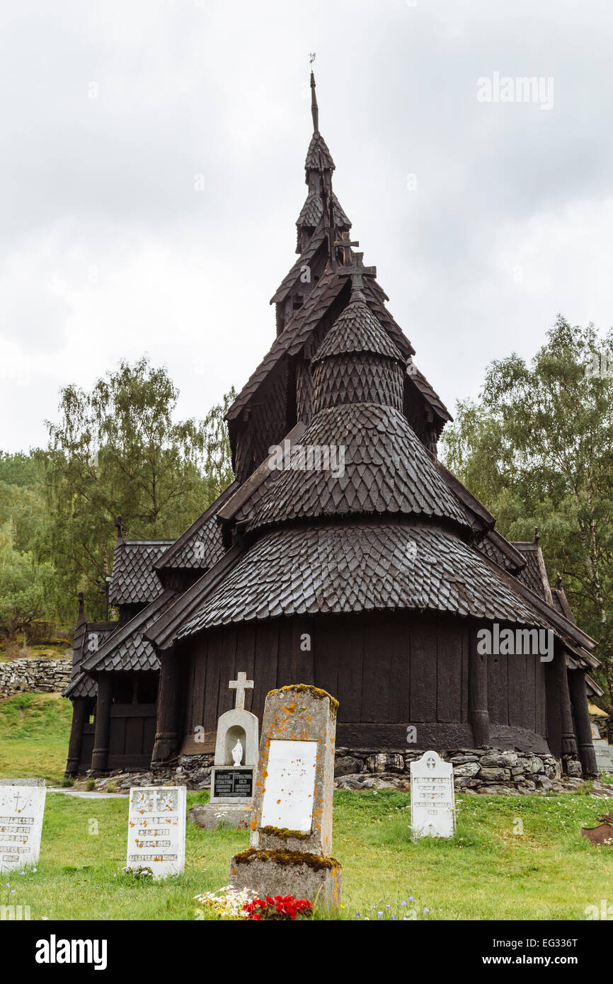 Église Borgund, près de Laerdal, Norvège Banque D'Images