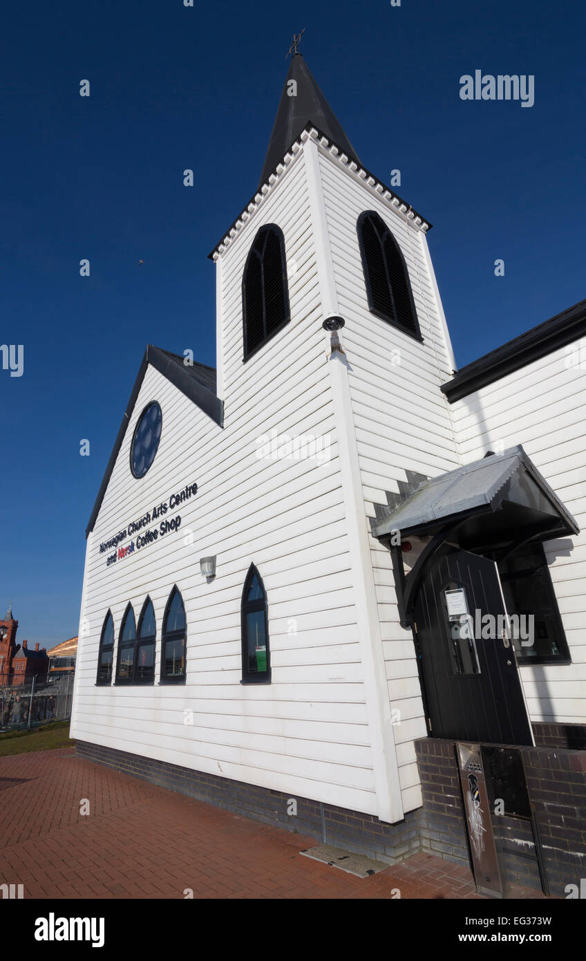 L'Église norvégienne, Baie de Cardiff , Pays de Galles. Banque D'Images