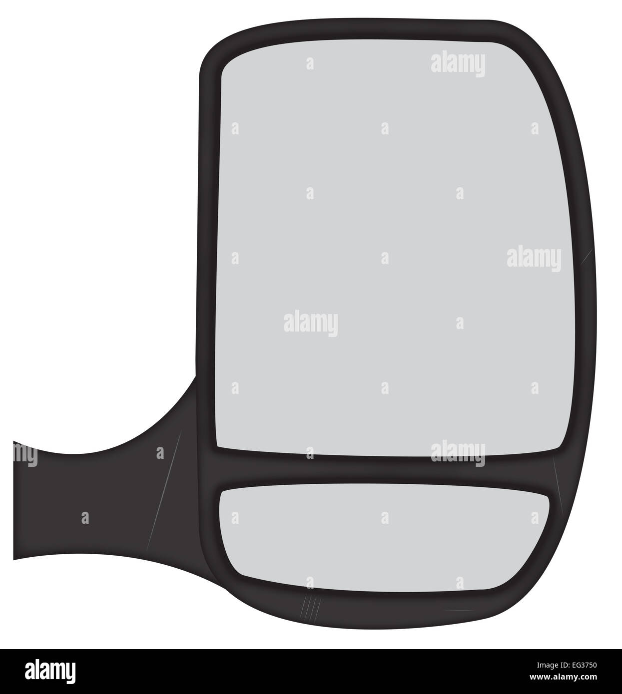 Un van rétroviseur latéral isolé sur fond blanc Banque D'Images