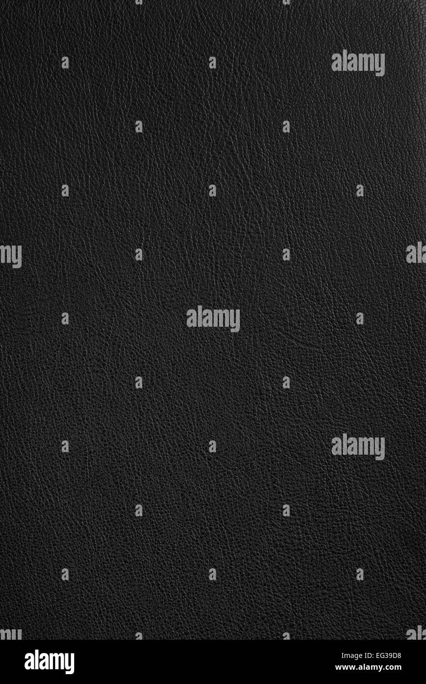 Fond en cuir noir Banque D'Images