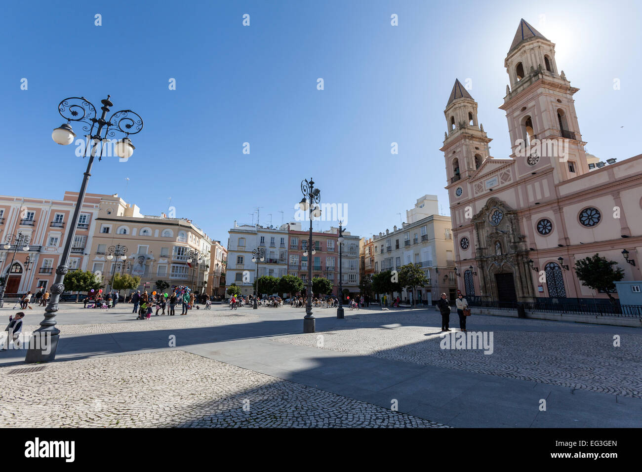 Plaza de San Antonio à l'Eglise de San Antonio, Cadix Banque D'Images