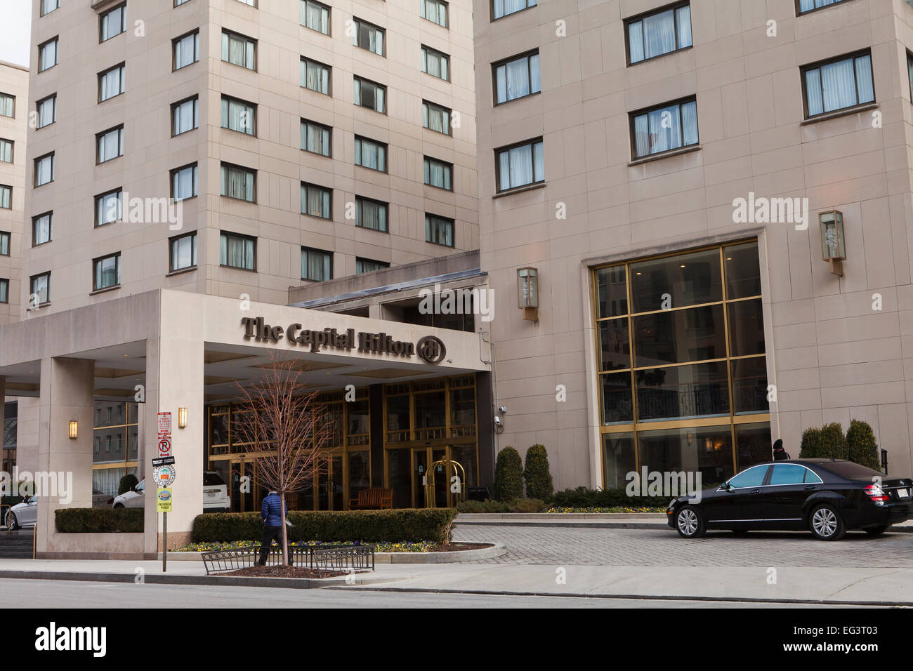 Le bâtiment de l'hôtel Capital Hilton - Washington, DC USA Banque D'Images