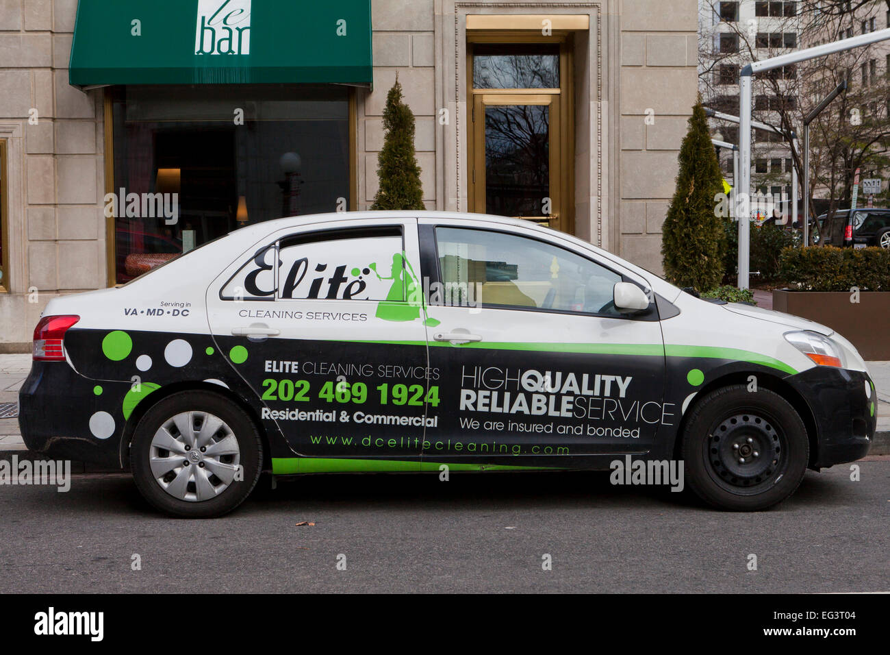 Service de nettoyage voiture de société - USA Banque D'Images