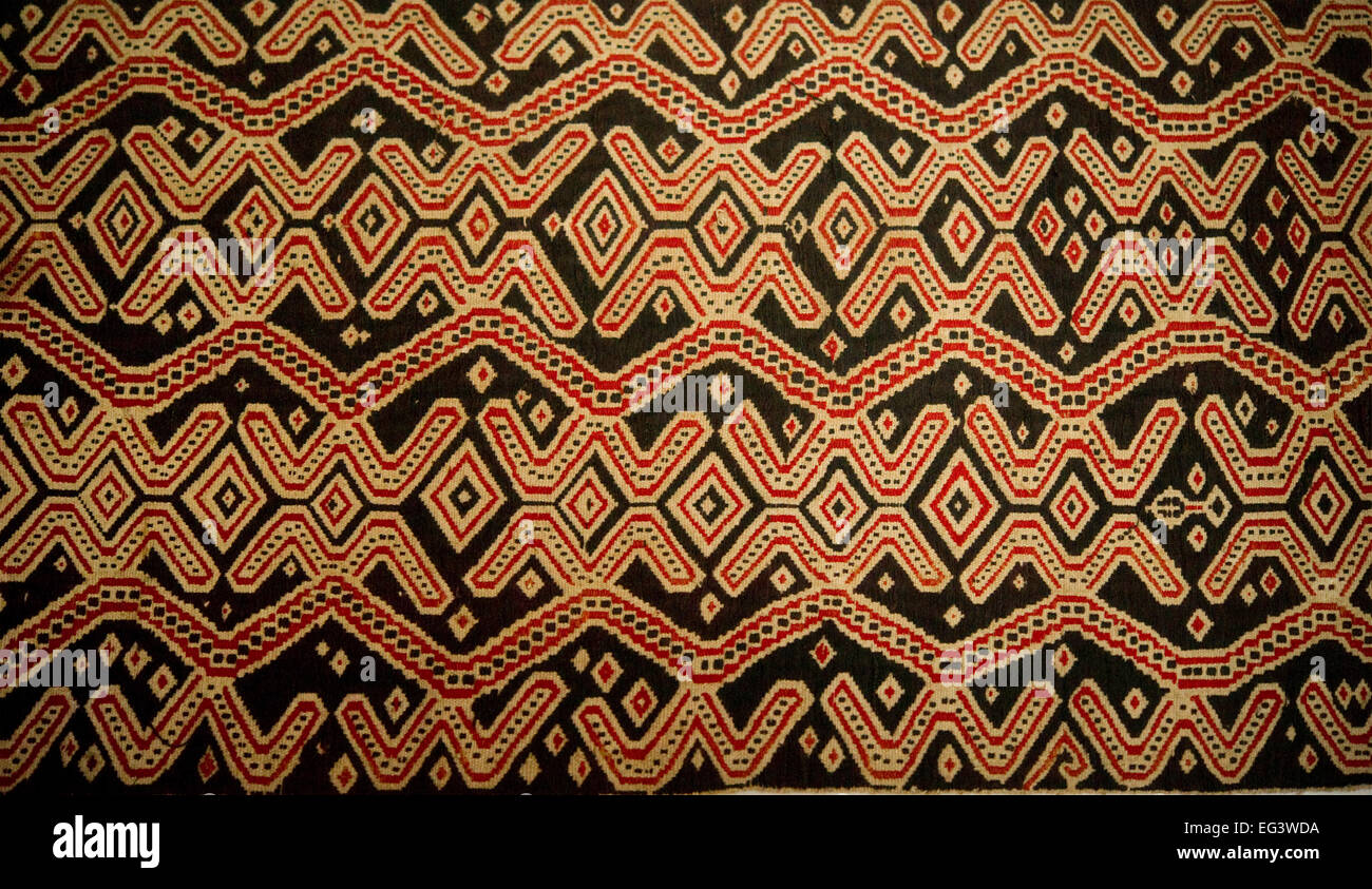 MOTIF ABSTRAIT MOTIF ANTIQUE TRADITIONNEL TEXTILE ART ASIATIQUE TISSAGE BRODERIE Banque D'Images