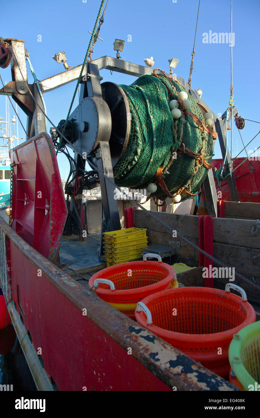 Outils du pêcheur bateau et matières Newport Oregon. Banque D'Images