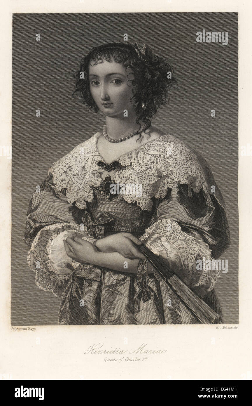 Henrietta Maria, reine du Roi Charles Ier d'Angleterre. Banque D'Images