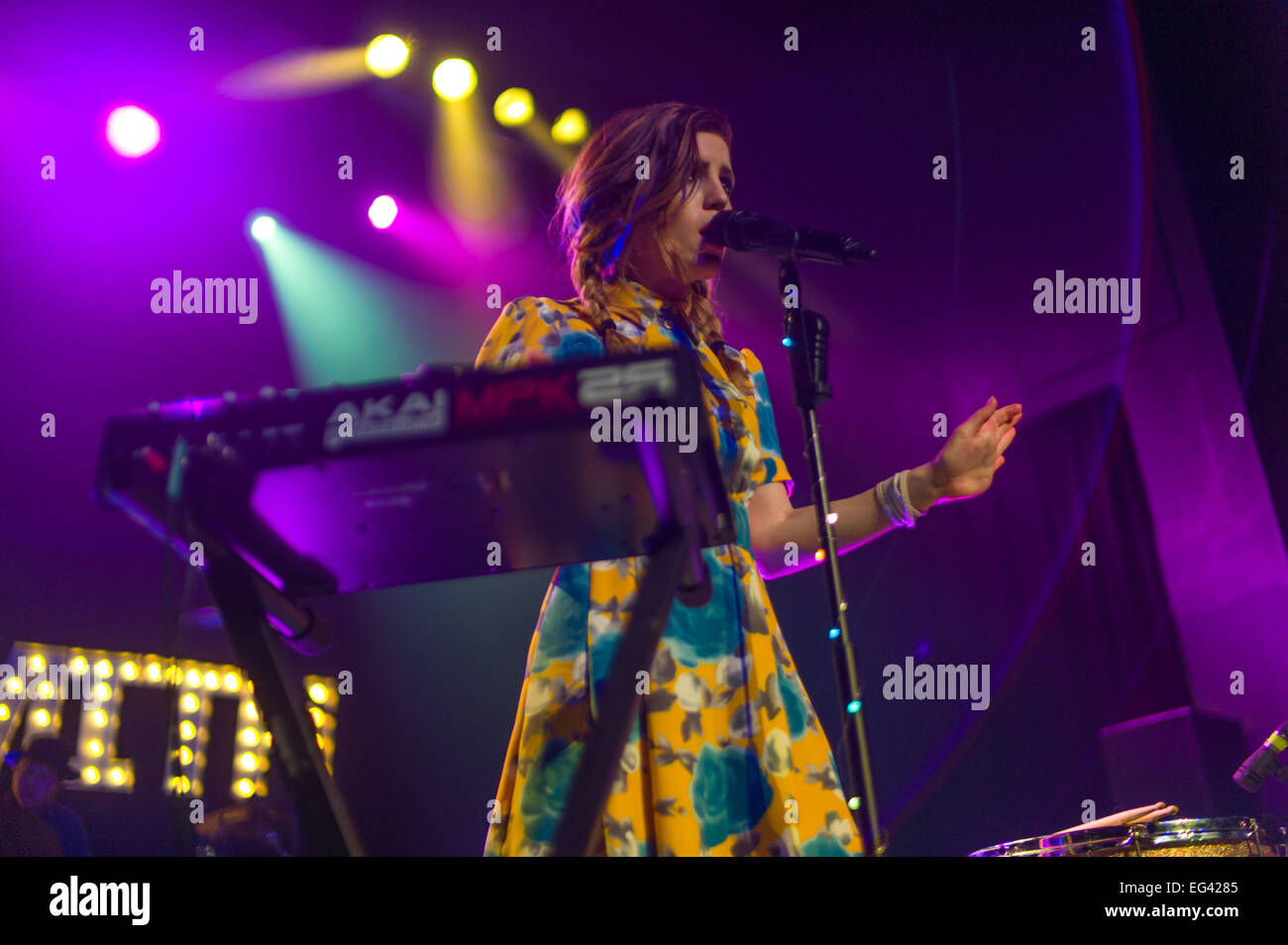 Austin, TX, USA. Le 15 février 2015. Sierota Sydney d'indie pop américain Echosmith bande. © J. Dennis Thomas/Alamy vivre Banque D'Images