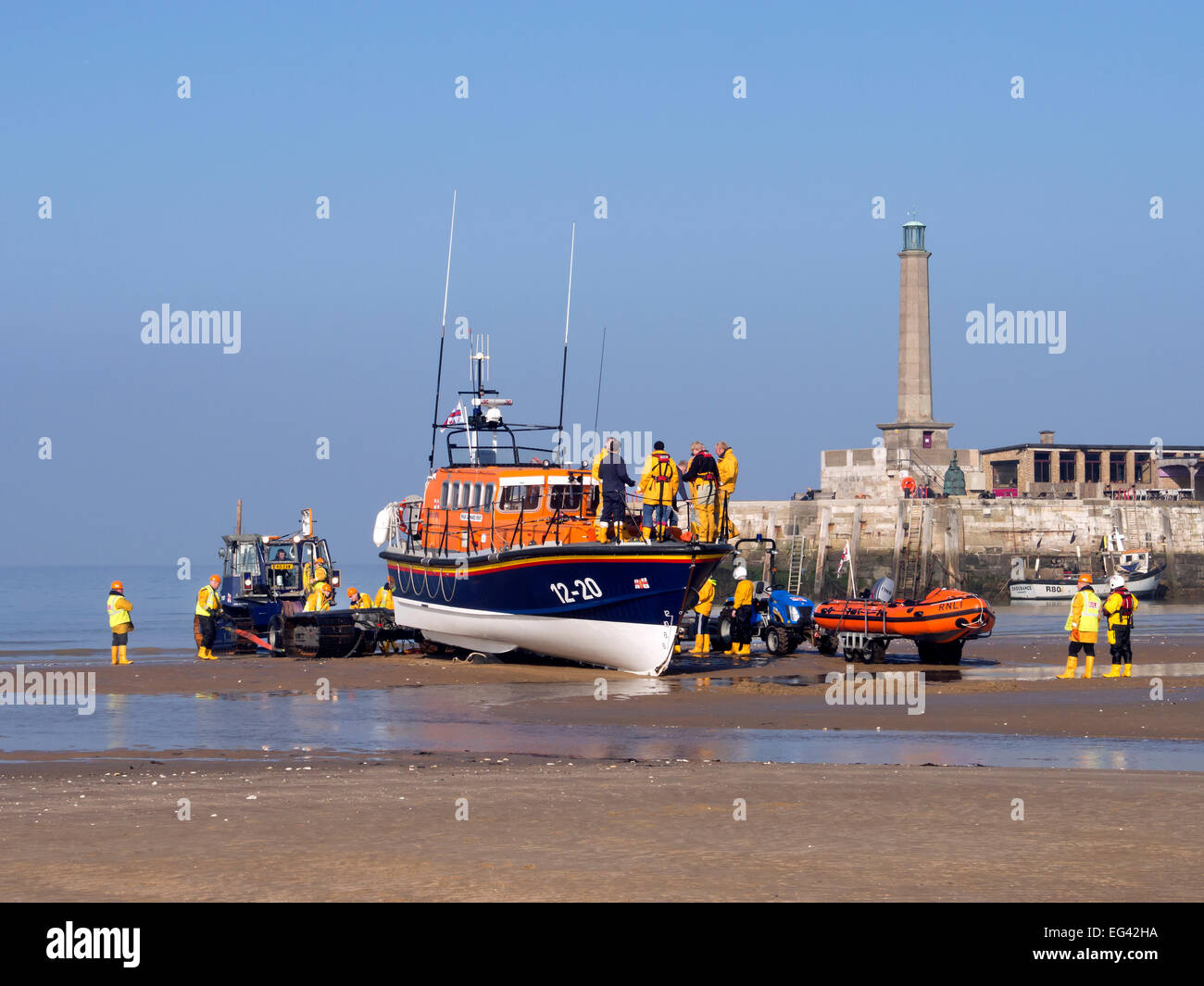 La vie de Margate sur bateau plage de Margate après une mission Banque D'Images