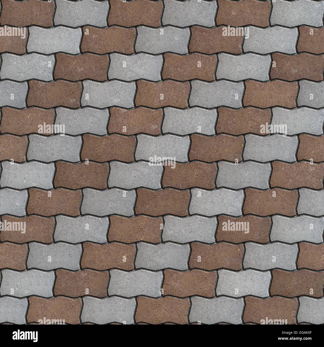 Seamless Texture de trottoir que parallélogramme ondulées. Banque D'Images