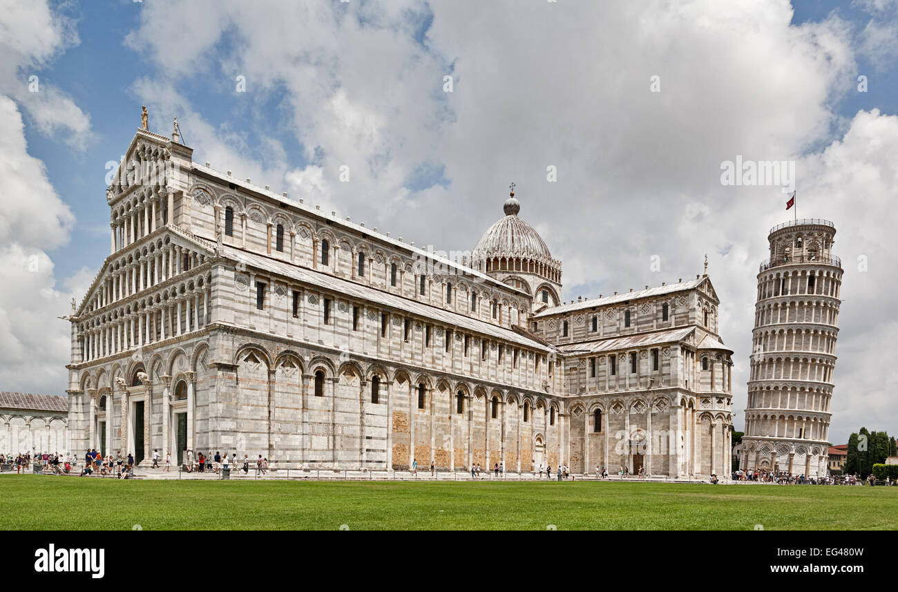 Le Duomo et la Tour de Pise en Italie Banque D'Images