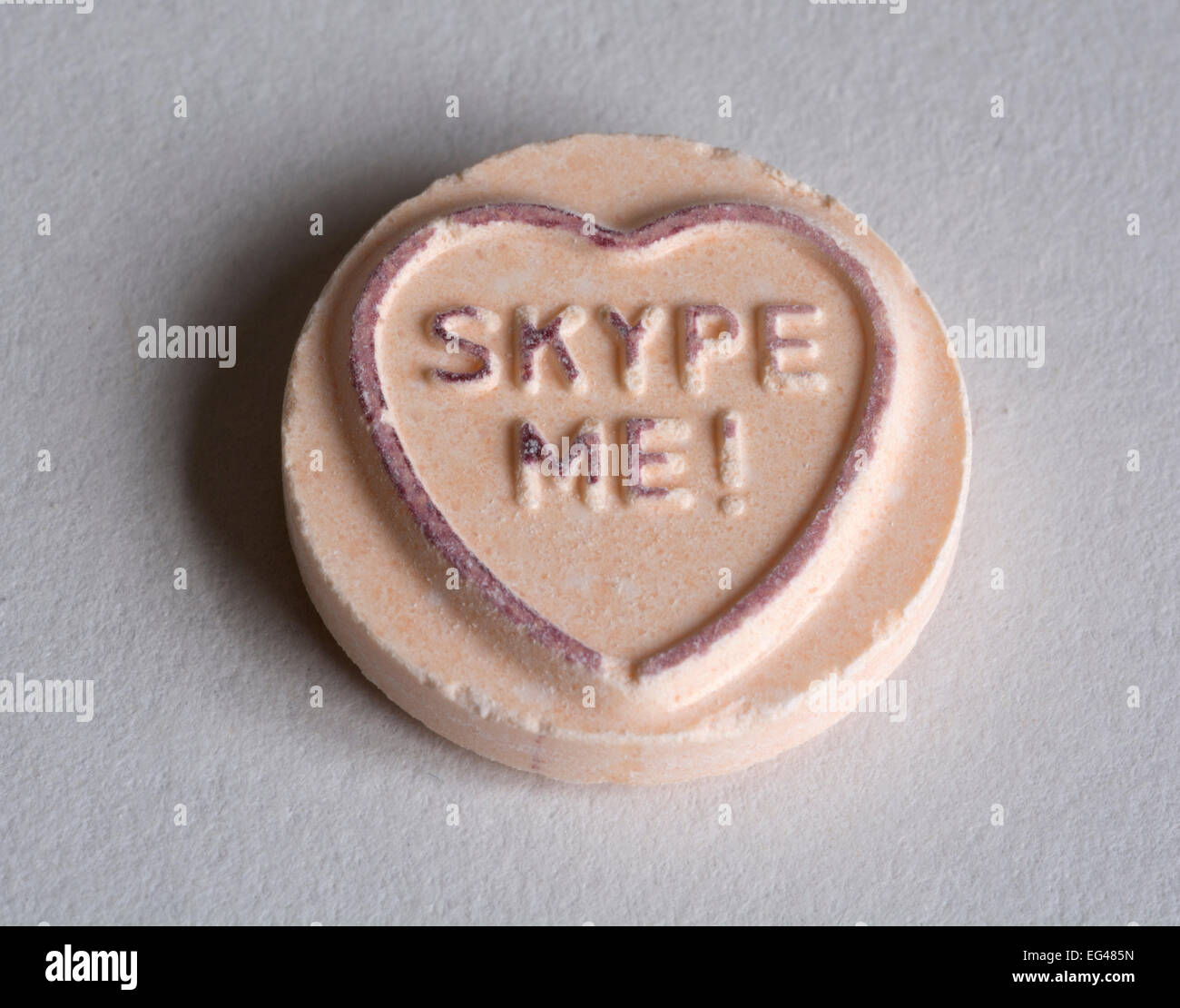 Sweet Love avec 'Sskype me' message. Banque D'Images