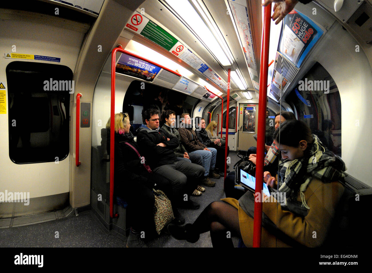 Londres, Angleterre, Royaume-Uni. London Underground tube / transport. Banque D'Images