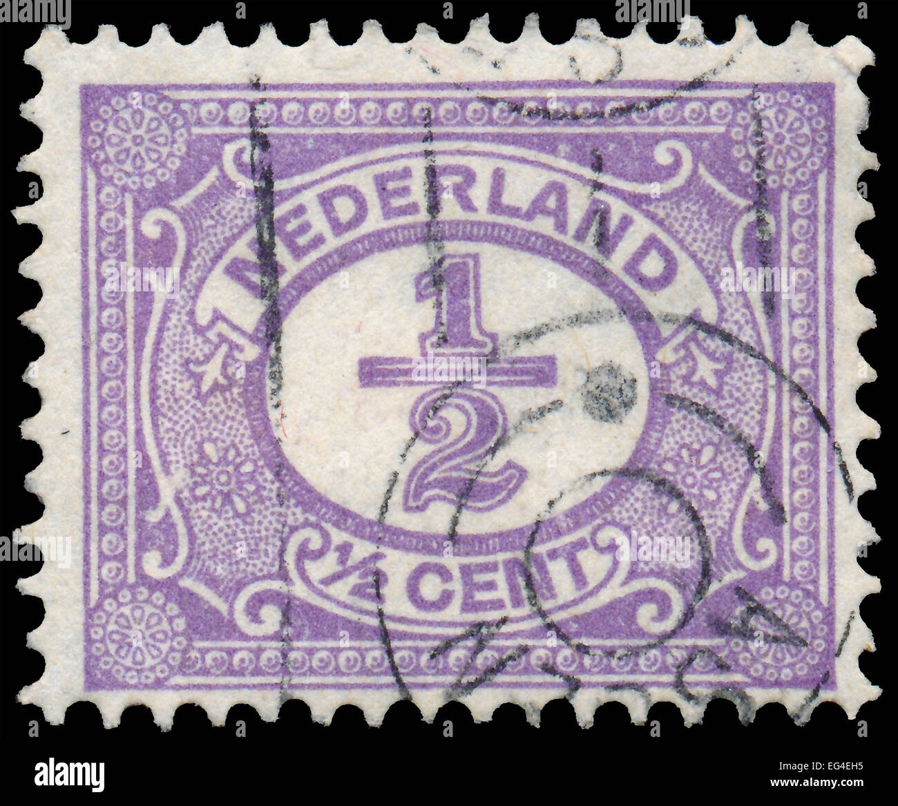 Pays-bas - VERS 1899 : timbre imprimé aux Pays-Bas, indique la valeur d'un  timbre-poste, vers 1899 Photo Stock - Alamy