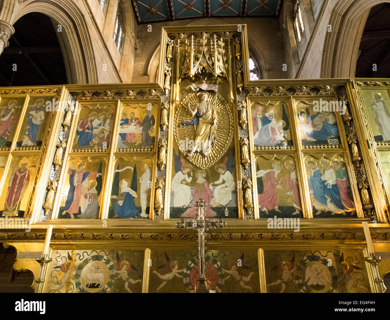 L'intérieur de l'église de Sainte Marie Madeleine, à Newark-on-Trent Banque D'Images
