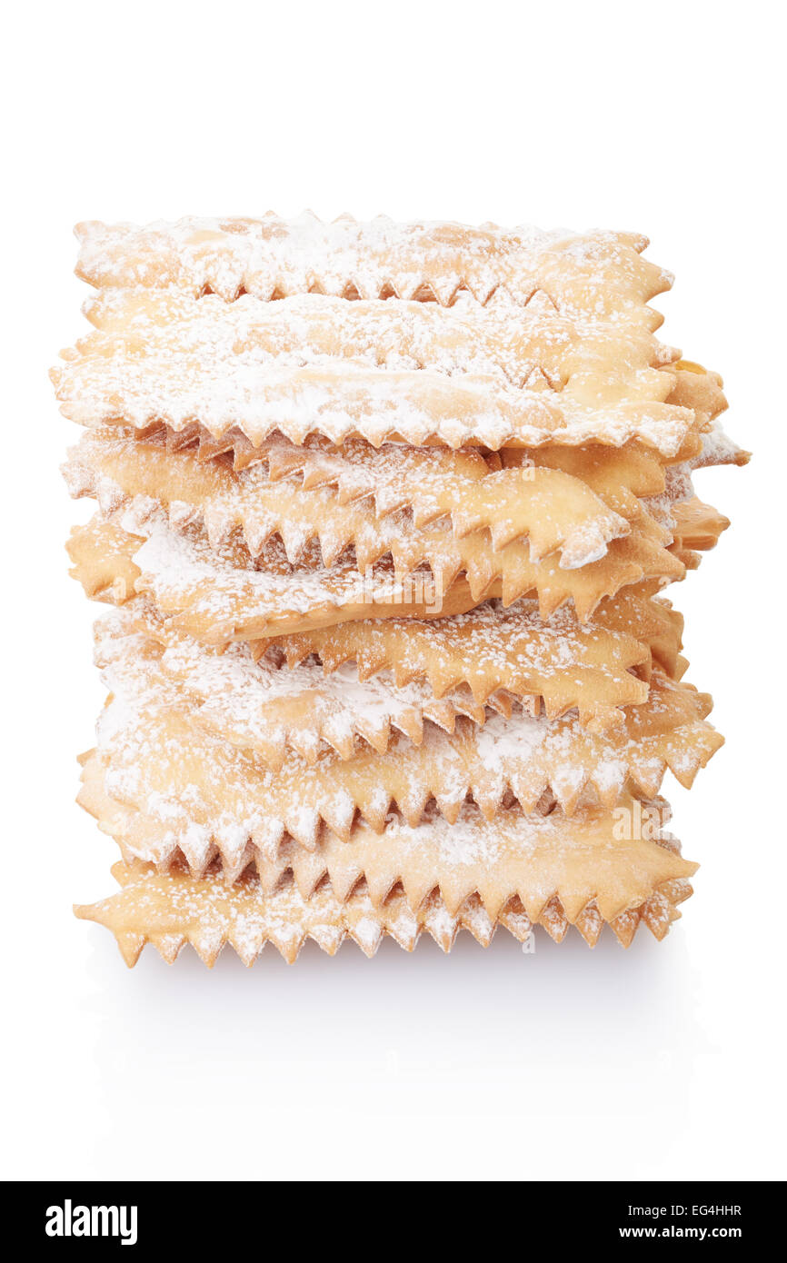 Chiacchiere, carnaval italien pile pâtisserie Banque D'Images