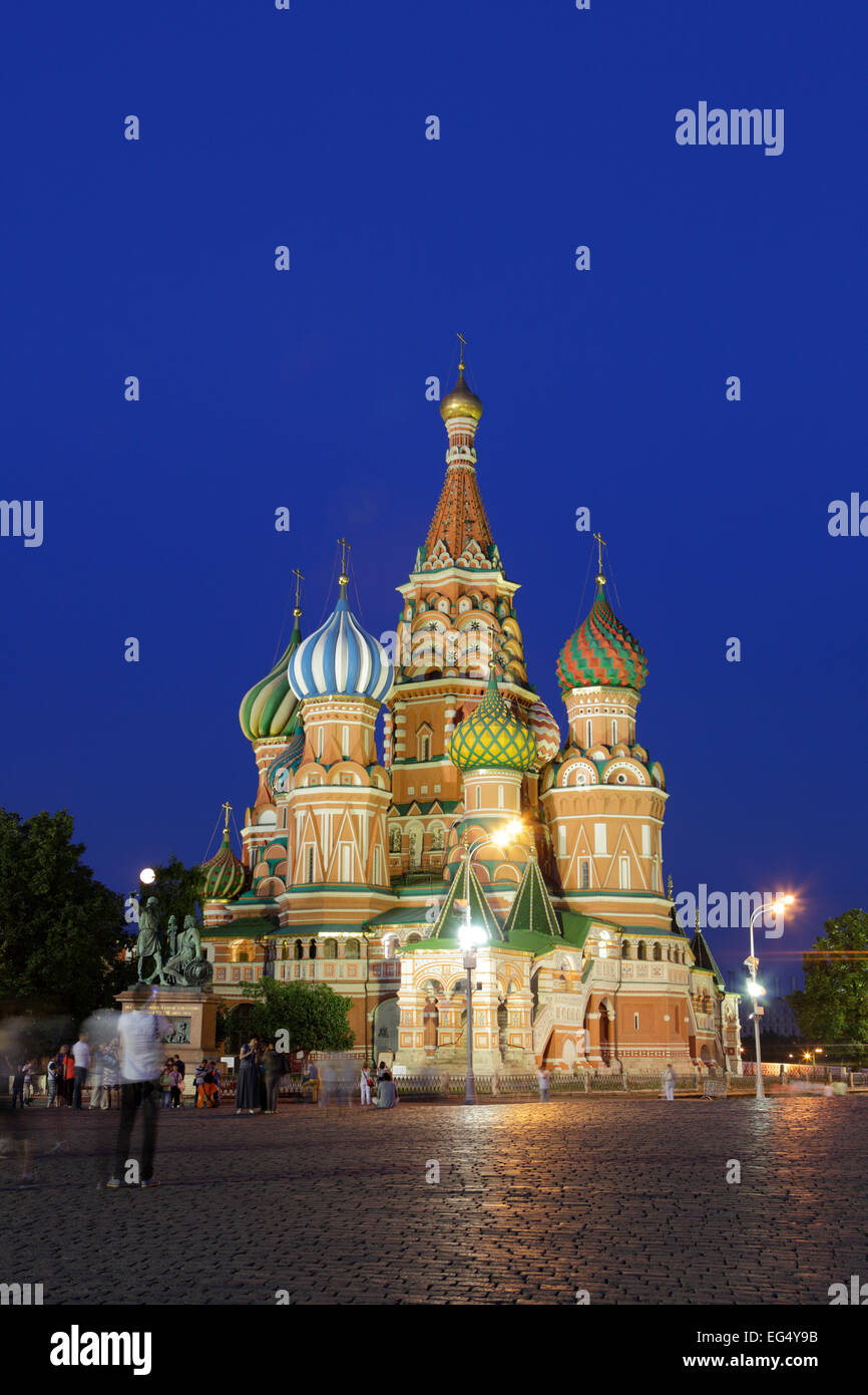 La Cathédrale de Saint Basil, ou Cathédrale de Vasily la bienheureuse, à la place Rouge, Moscou, Russie Banque D'Images