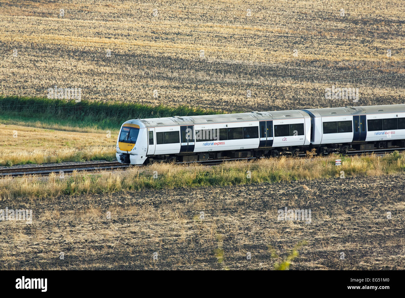 National Express c2c service de train en Essex Banque D'Images