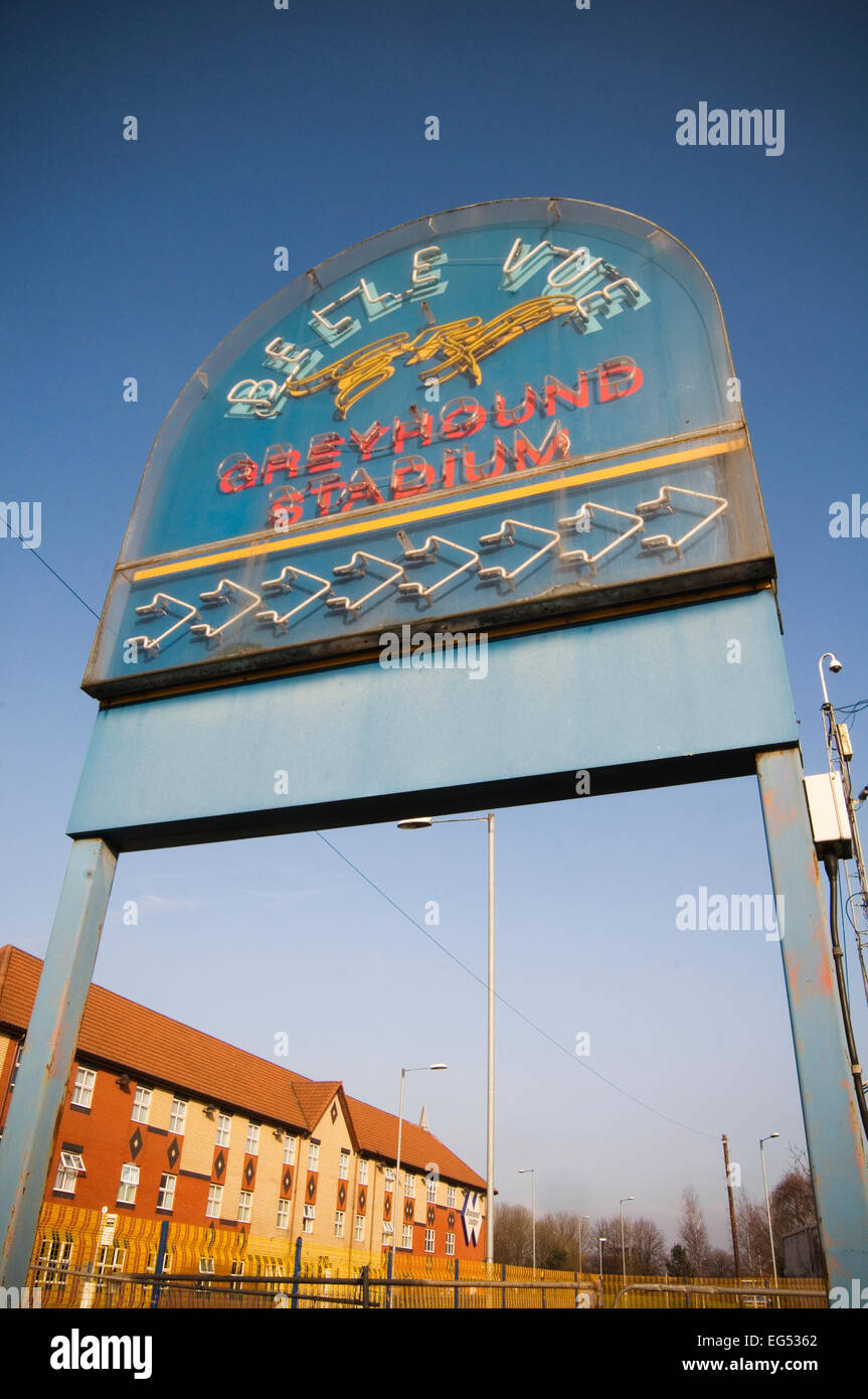 Belle vue stadium manchester hyde Greyhound Track speedway stockcar racing pistes Pistes de stock-car lieu Banque D'Images