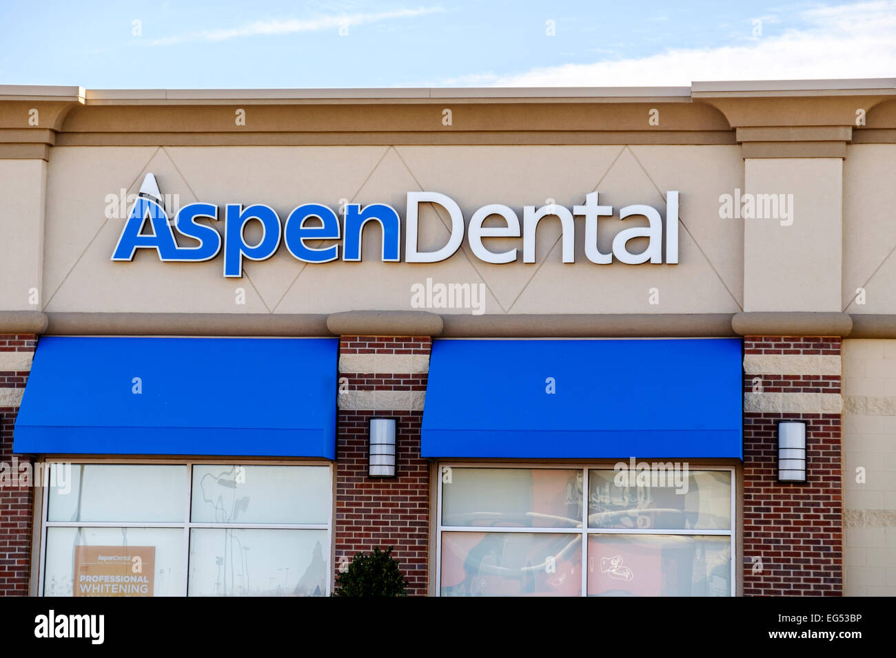 L'extérieur de l'entreprise dans Okllahoma dentaire Aspen City, Oklahoma, USA. Banque D'Images