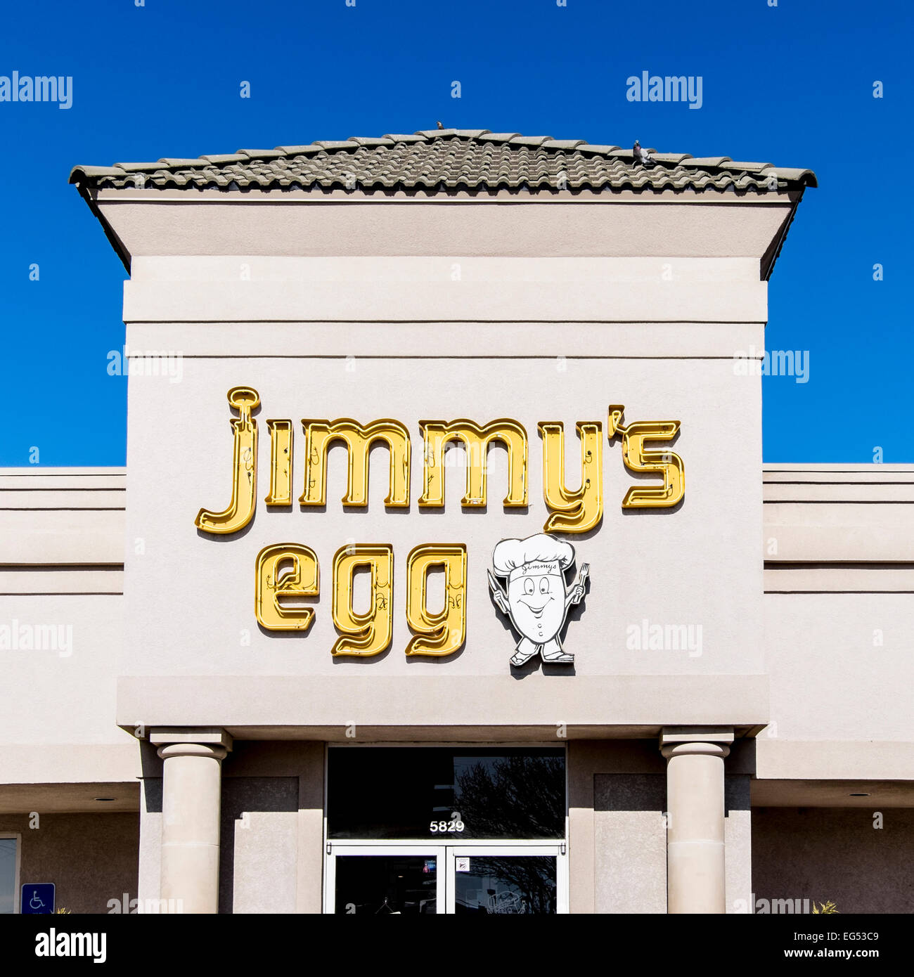 Jimmy's Egg, un restaurant principalement connu pour ses excellents petits déjeuners, mais aussi au service d'autres éléments de menu. Oklahoma City, Oklahoma. Banque D'Images