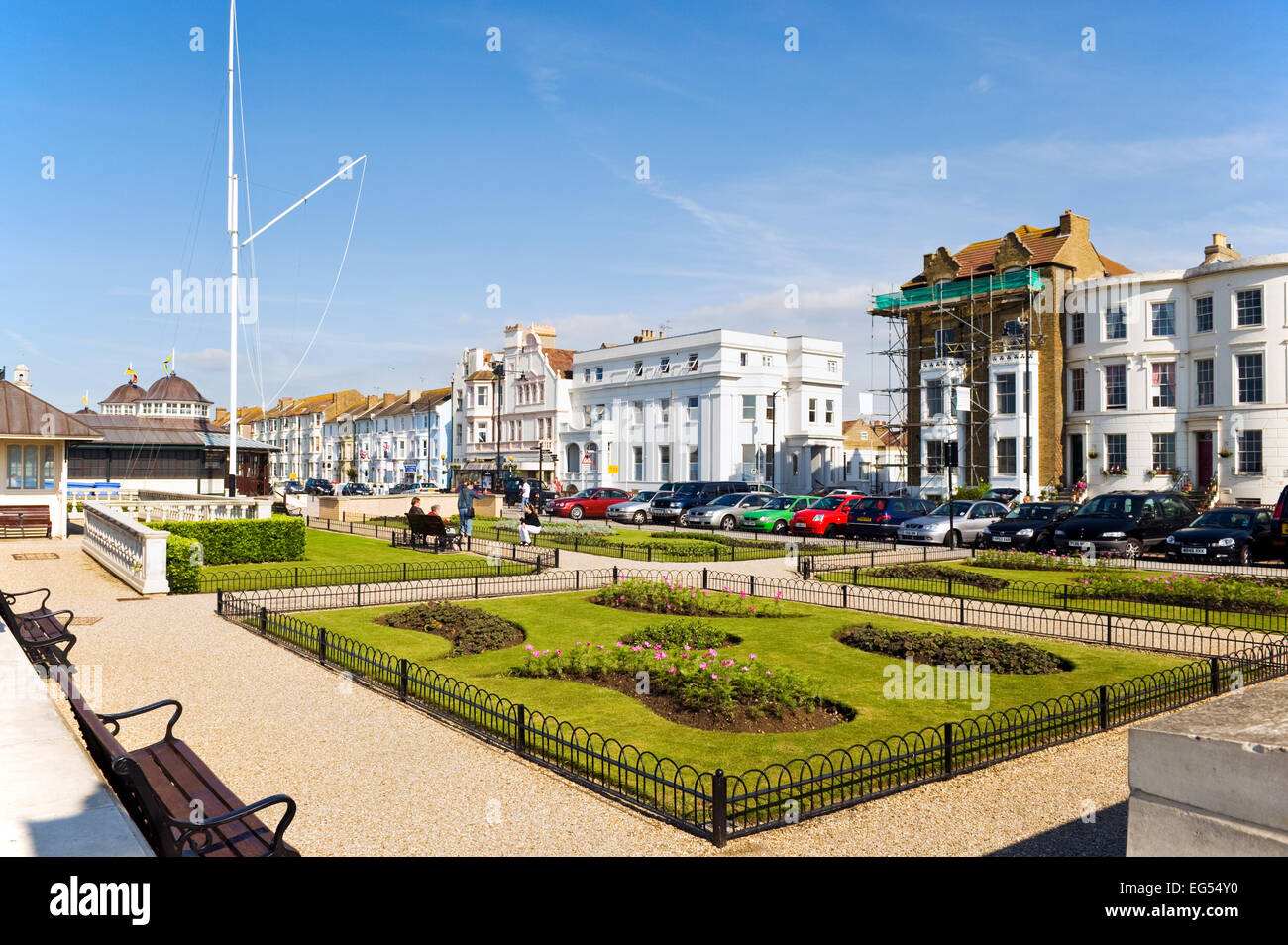 Gardens sur la promenade Herne Bay Kent Banque D'Images
