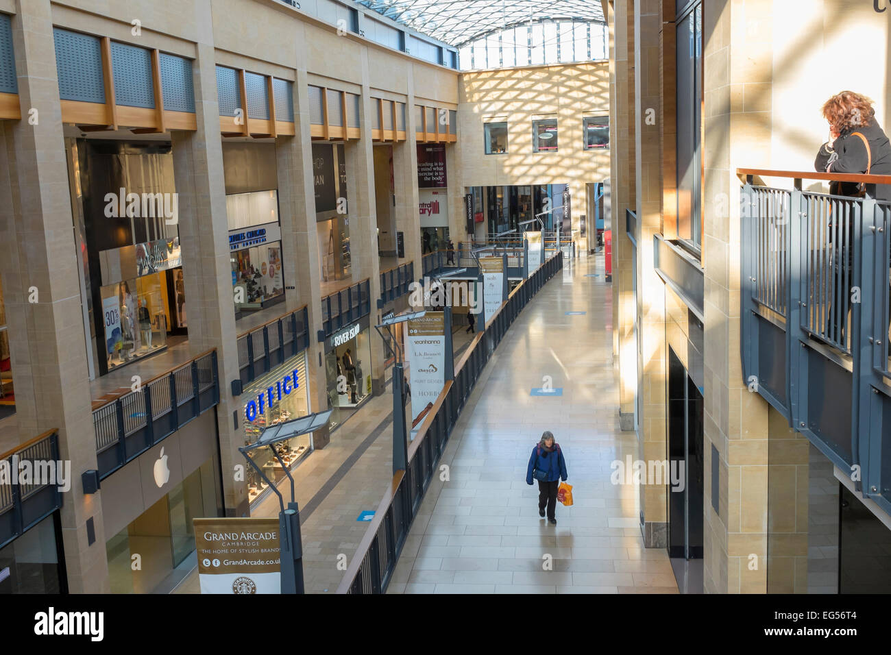Dernier étage de Grand Arcade Ville Cambridge Cambridgeshire Angleterre Banque D'Images