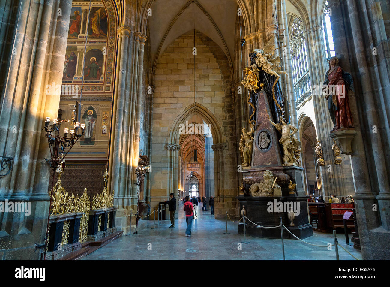 Prague, la cathédrale Saint-Guy, Chapelle Banque D'Images