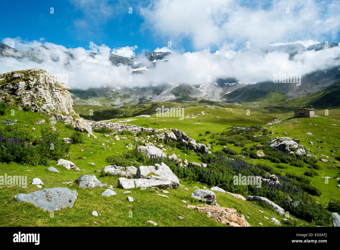 Le Cirque de Troumouse, Hautes Pyrenees, Midi Pyrenees, France Banque D'Images