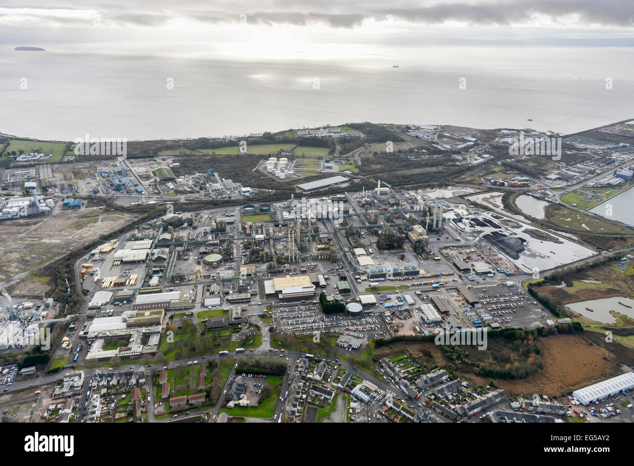 Une vue aérienne de l'usine chimique Dow Corning, Barry, Nouvelle-Galles du Sud Banque D'Images