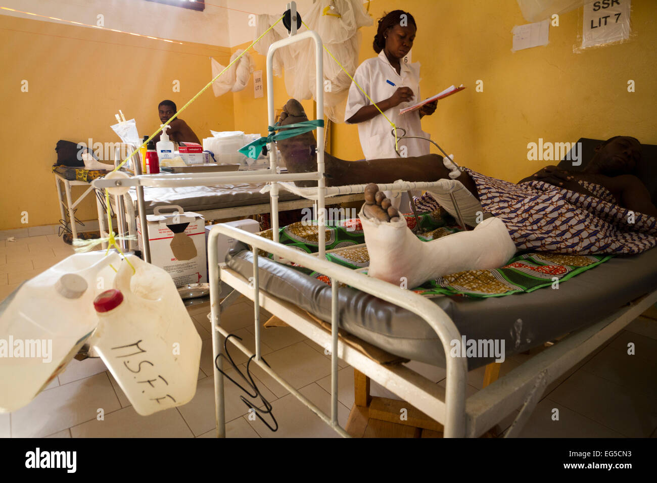 Projet d'urgence chirurgicale à l'Hôpital général de MSF, Bangui, République centrafricaine, Afrique du Sud Banque D'Images