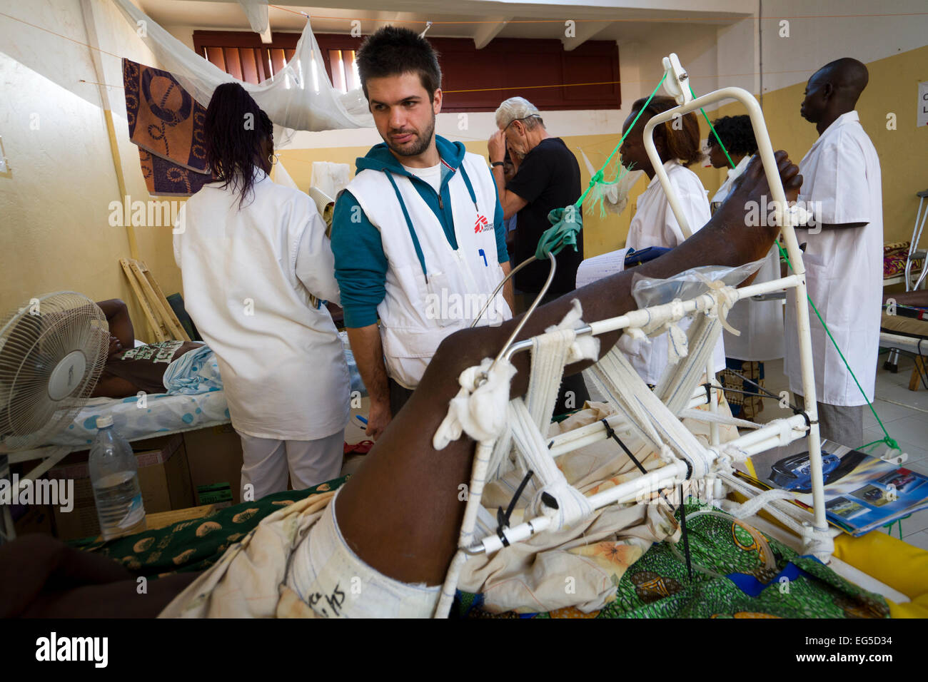 Projet d'urgence chirurgicale à l'Hôpital général de MSF, Bangui, République centrafricaine, Afrique du Sud Banque D'Images