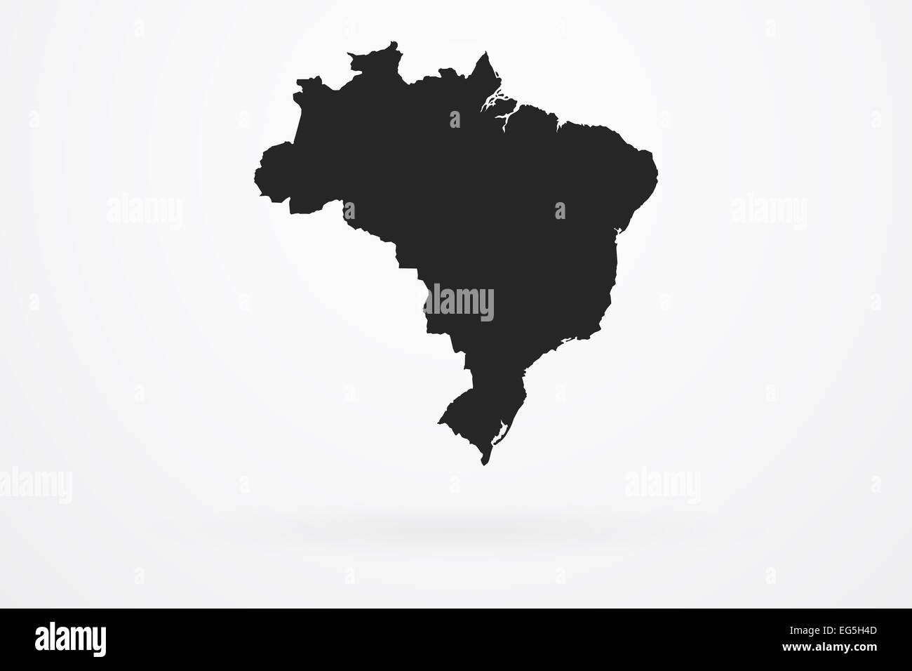 Brésil Pays carte vectorielle Banque D'Images