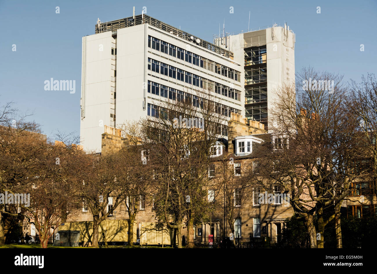 Appleton Tower, une partie de l'Université d'Édimbourg, de George Square. Banque D'Images