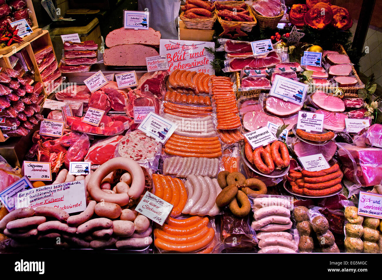 Metzgerei ( Boucherie ) affichage de vitrine boucherie charcuterie