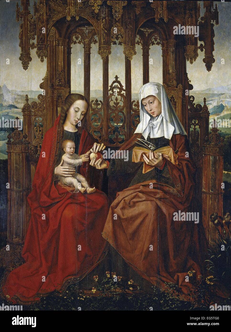 Ambrosius Benson Saint Ann, l'Enfant Jésus et de la Vierge Marie Banque D'Images
