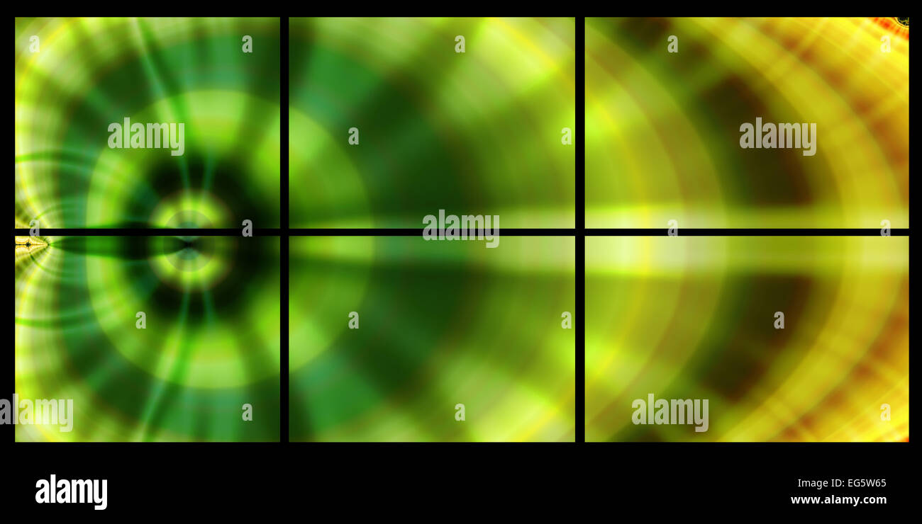 Un design fractal abstrait représentant une feuille de printemps avec entrelacement tourbillons. Banque D'Images