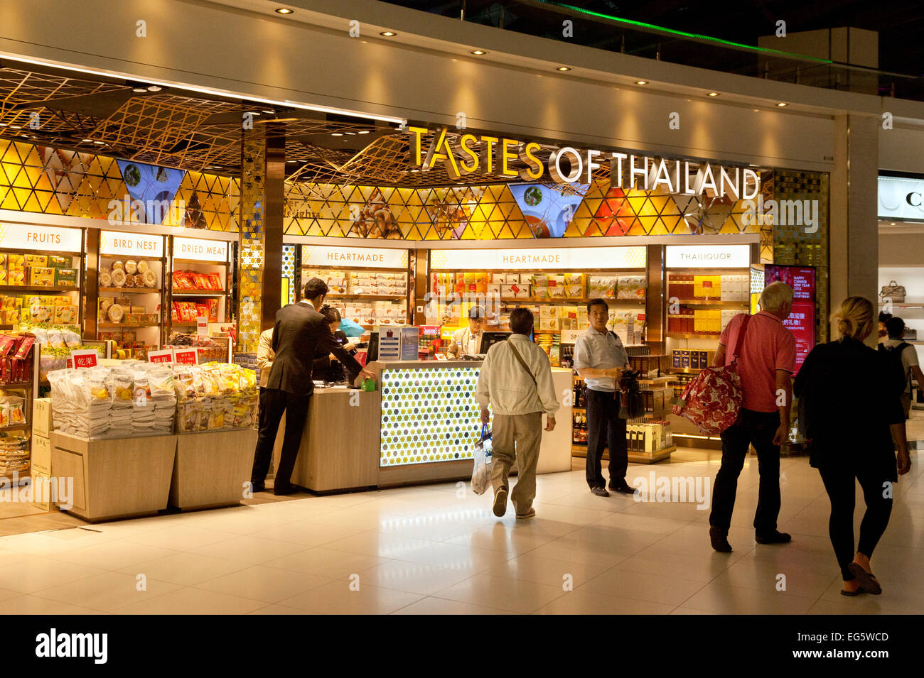 Les saveurs de la Thaïlande food store, l'aéroport de Suvarnabhumi, ou de l'Aéroport International de Bangkok, Bangkok, Thaïlande, Asie Banque D'Images