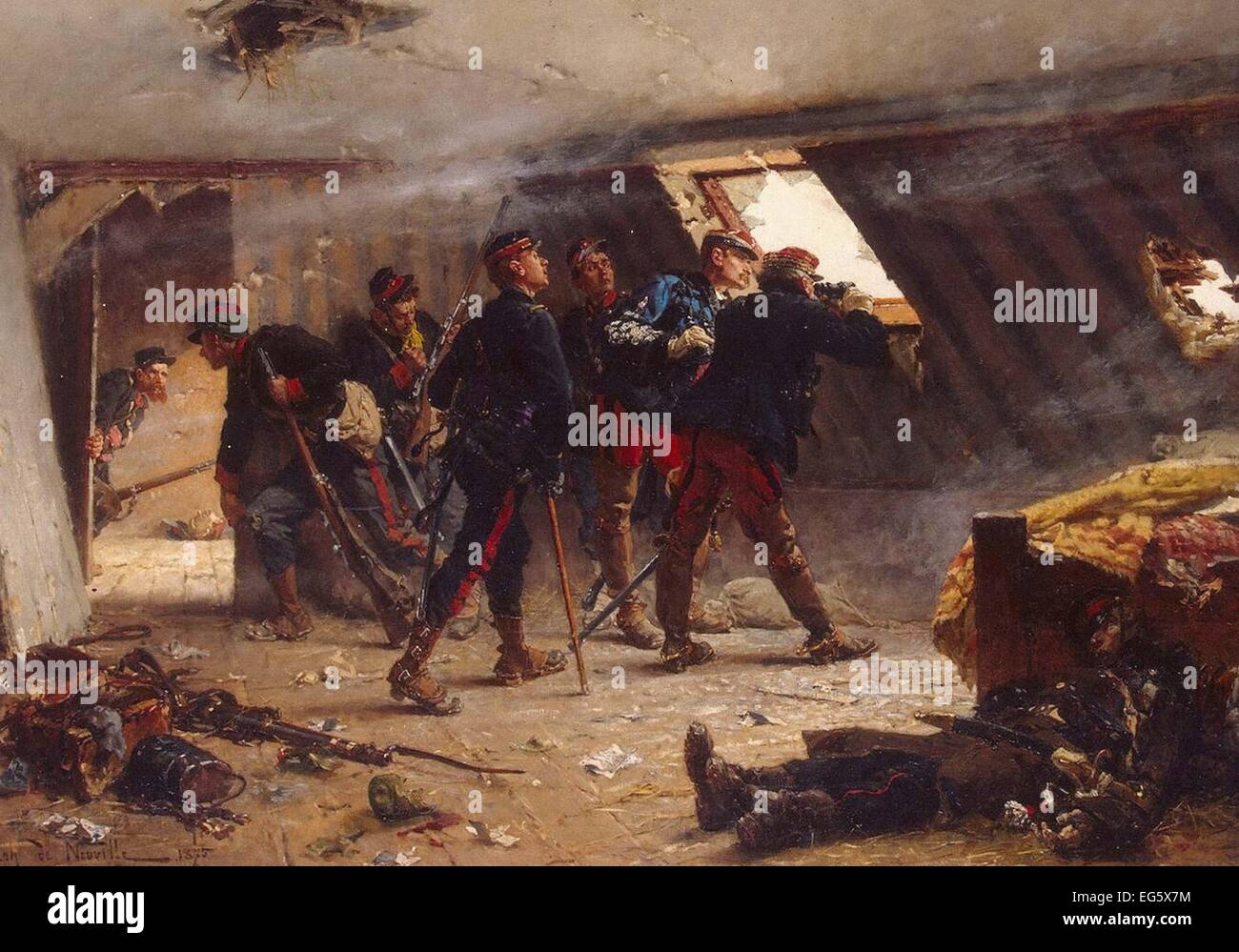 Alphonse-Marie-Adolphe de Neuville Un épisode de la guerre franco-russe Banque D'Images