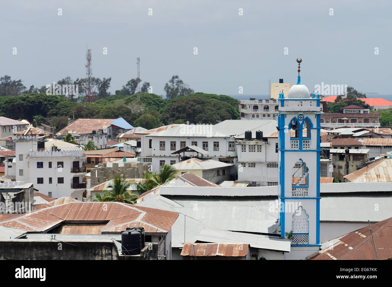 L'une des nombreuses mosquées de Stone Town, Zanzibar Banque D'Images