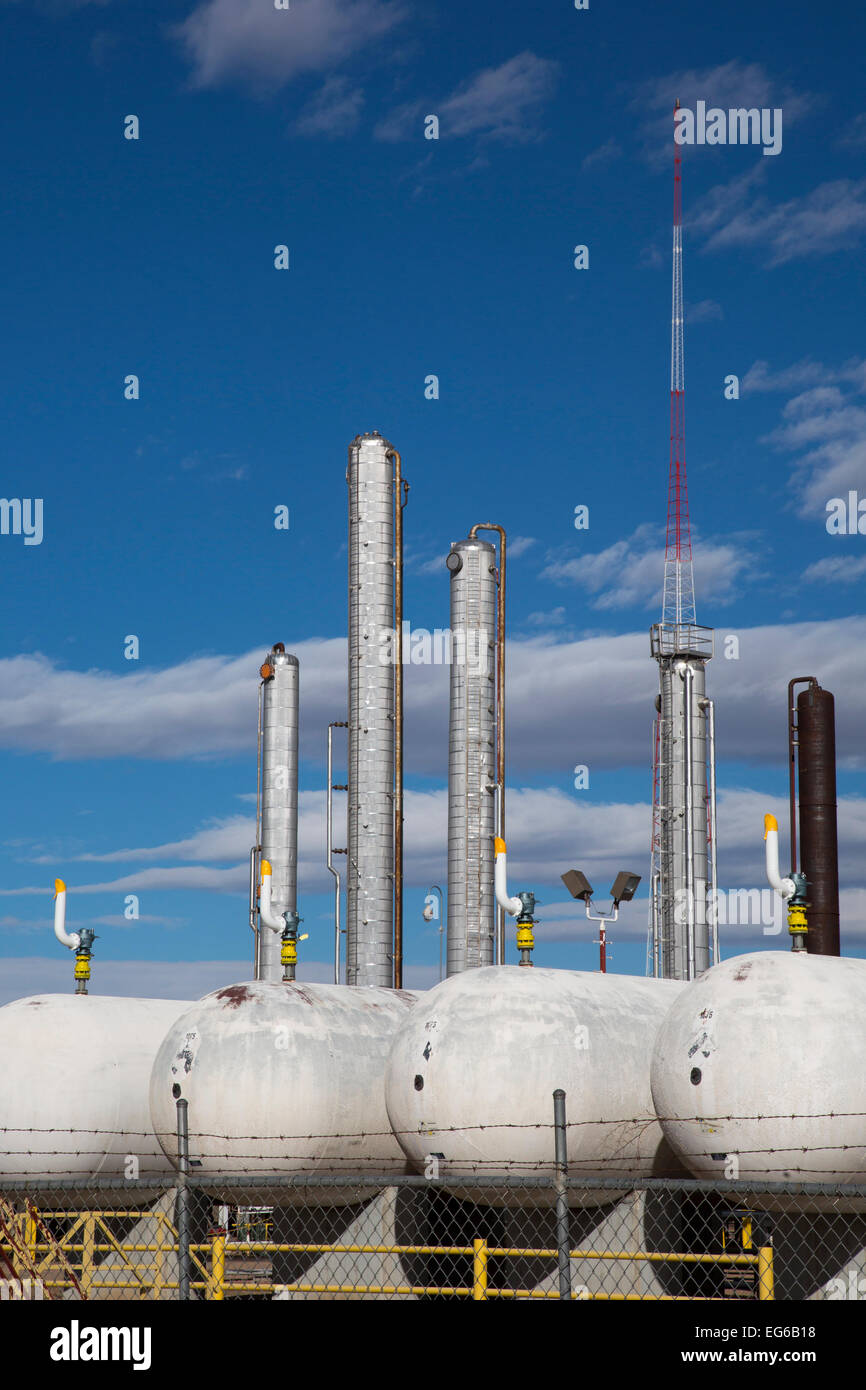 Greeley, Colorado - DCP Midstream's installation de traitement du gaz naturel. Banque D'Images