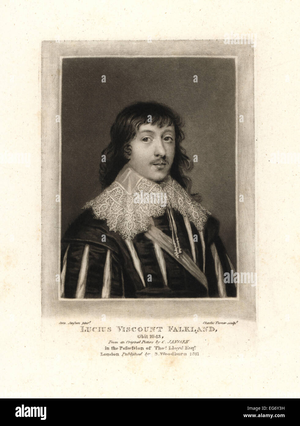 Lucius Cary, 2e vicomte Falkland, politicien et écrivain royaliste, est mort en 1643. Banque D'Images