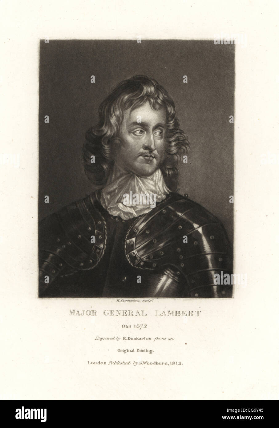 Le Major-général John Lambert, chef de l'armée parlementaire dans la Guerre Civile Anglaise, 1619-1683. Banque D'Images