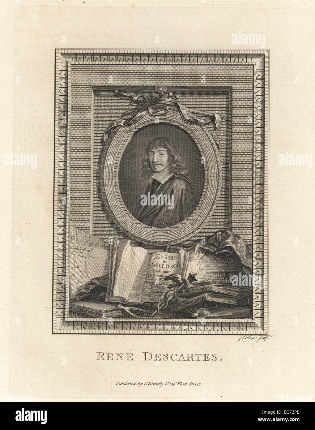 René Descartes, philosophe et écrivain français. Banque D'Images