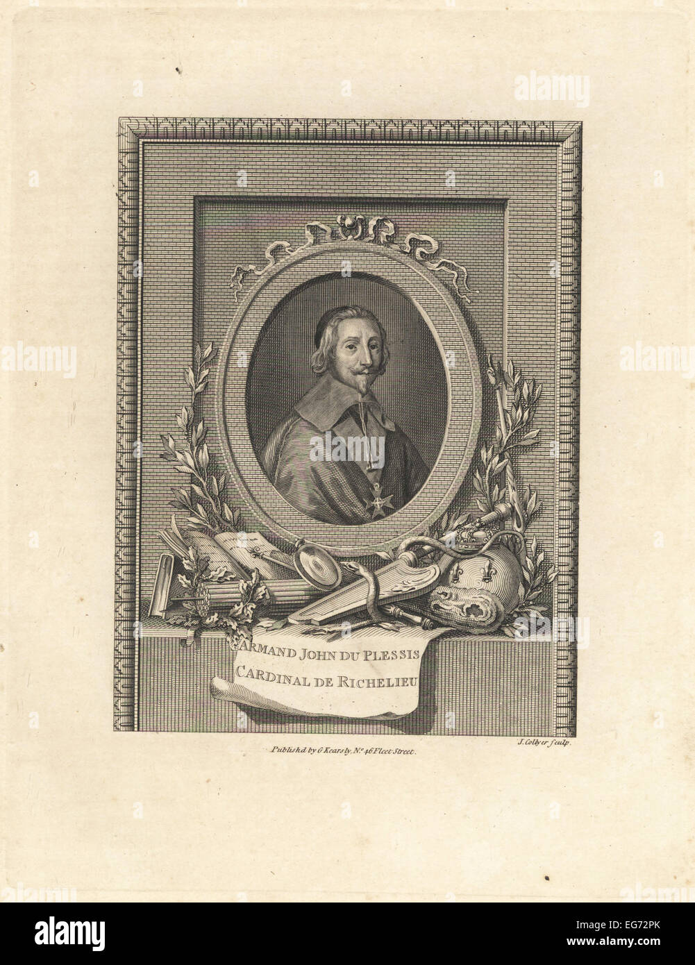 Le Cardinal de Richelieu, Armand Jean du Plessis, prêtre français, noble et homme d'État. Banque D'Images