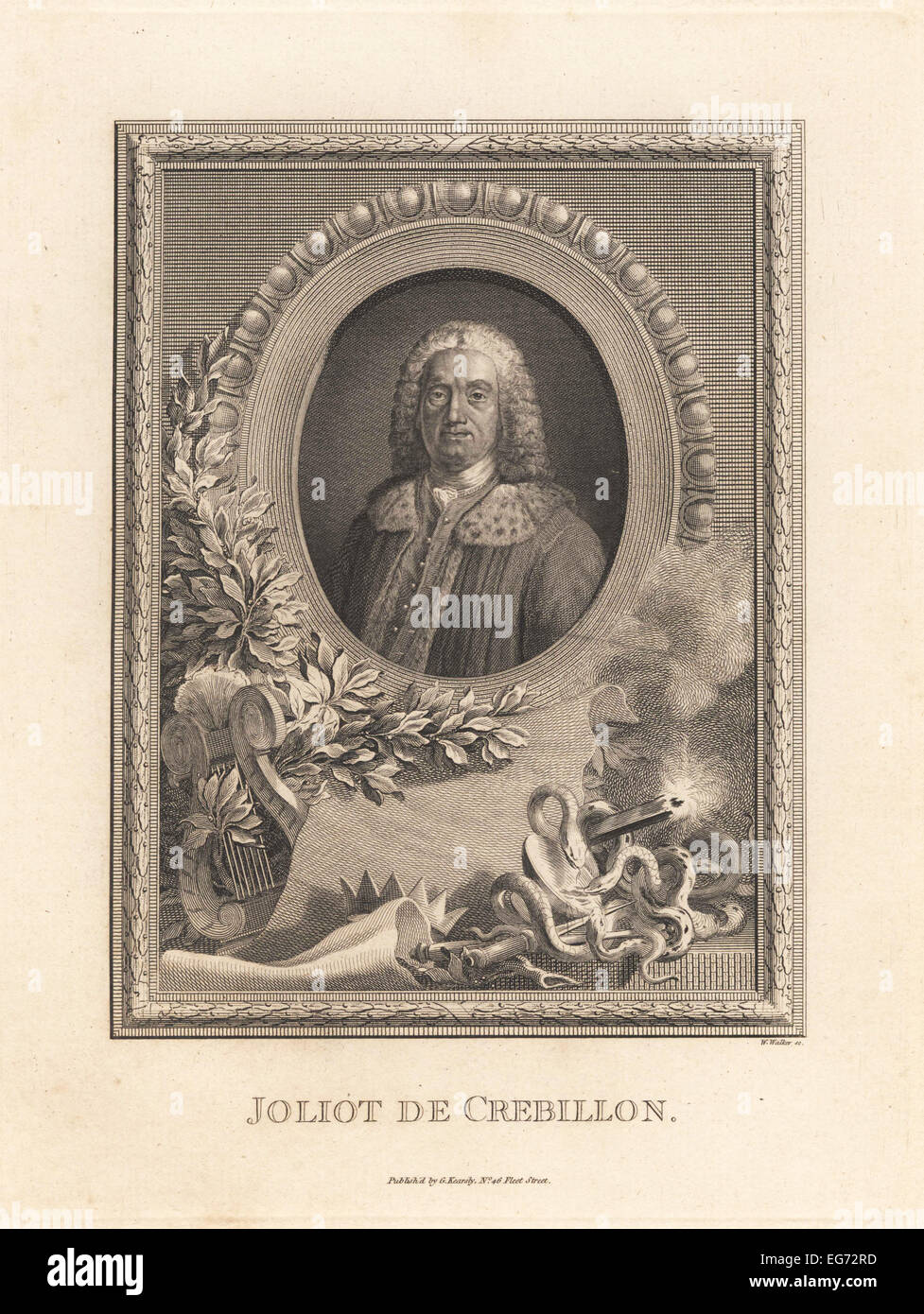 Prosper Jolyot de Crébillon, poète français tragedian, 1674-1762. Banque D'Images