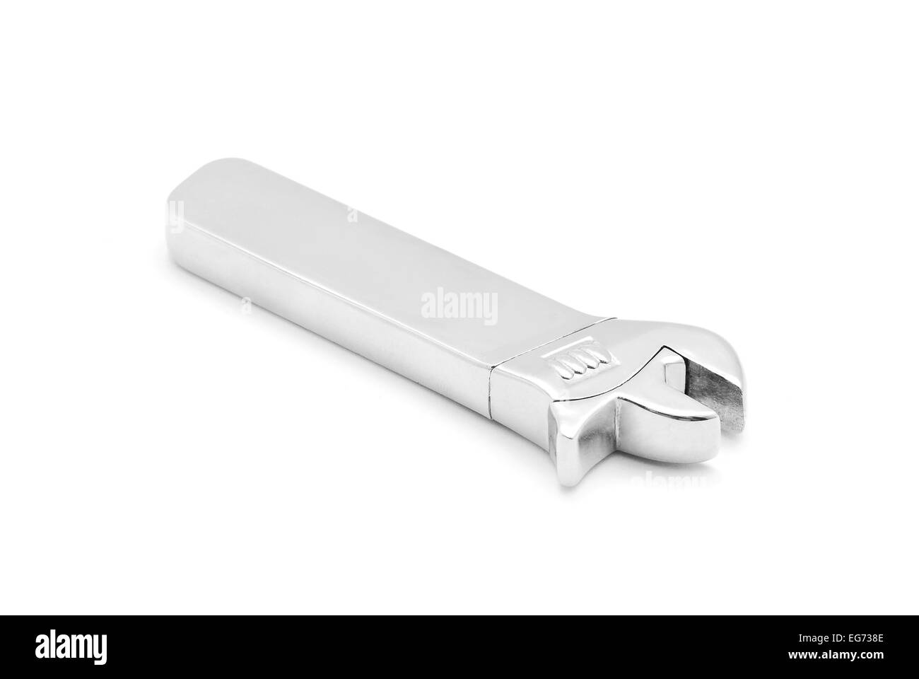 Plus léger de forme clé on white Banque D'Images